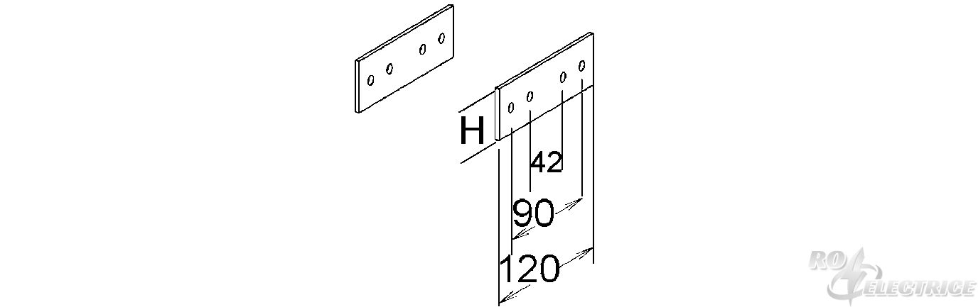 GFK-Stoßstellenverbinder, horizontal, Höhe 35 mm, Polyester glasfaserverstärkt, gepresst, RAL 7032, kieselgrau