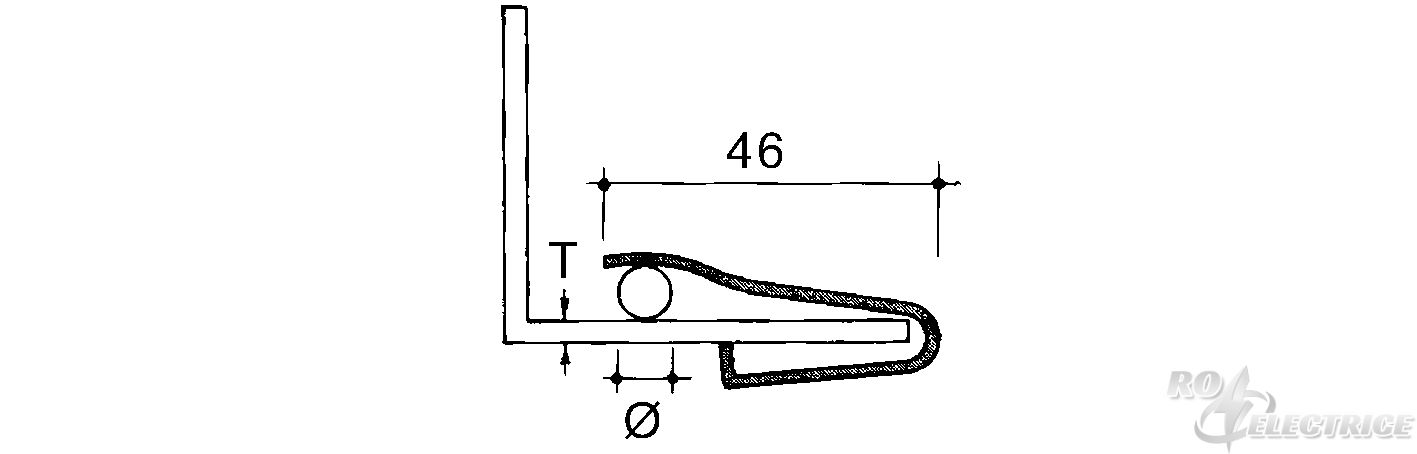 E-KLIPS, Kabelklammer, t=3-8 mm, Stahl, mechanisch verzinkt/passiviert