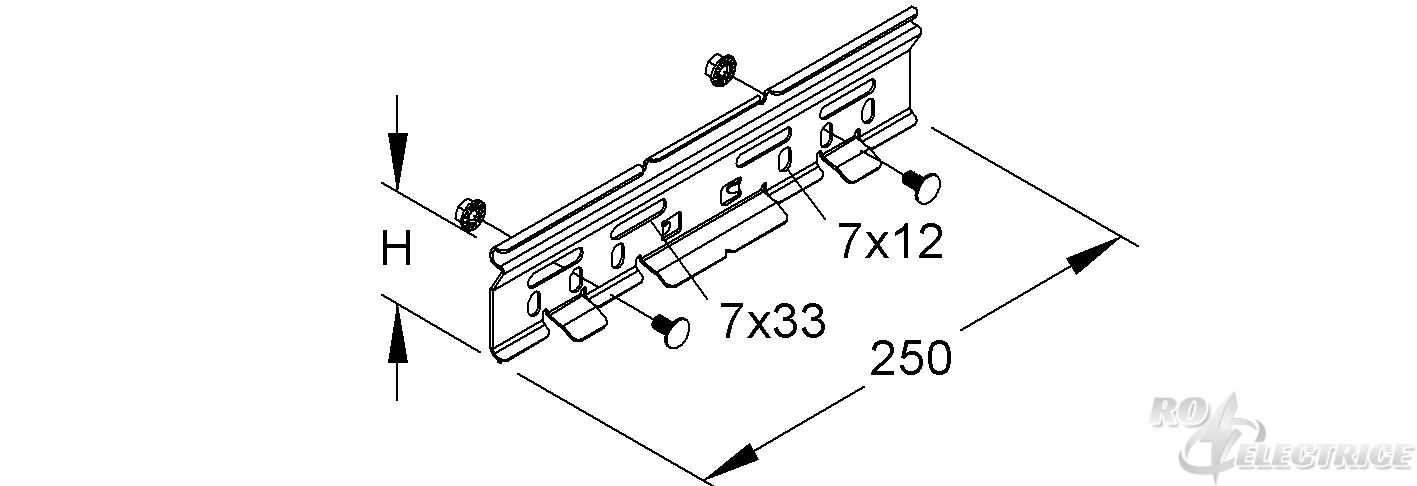 Stoßstellenverbinder, Höhe 60 mm, Stahl, feuerverzinkt DIN EN ISO 1461, inkl. Zubehör