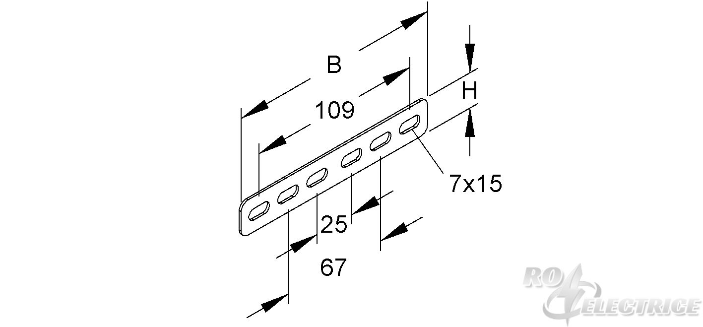 Universalverbinder, 22x135 mm, Stahl, bandverzinkt DIN EN 10346, inkl. Zubehör