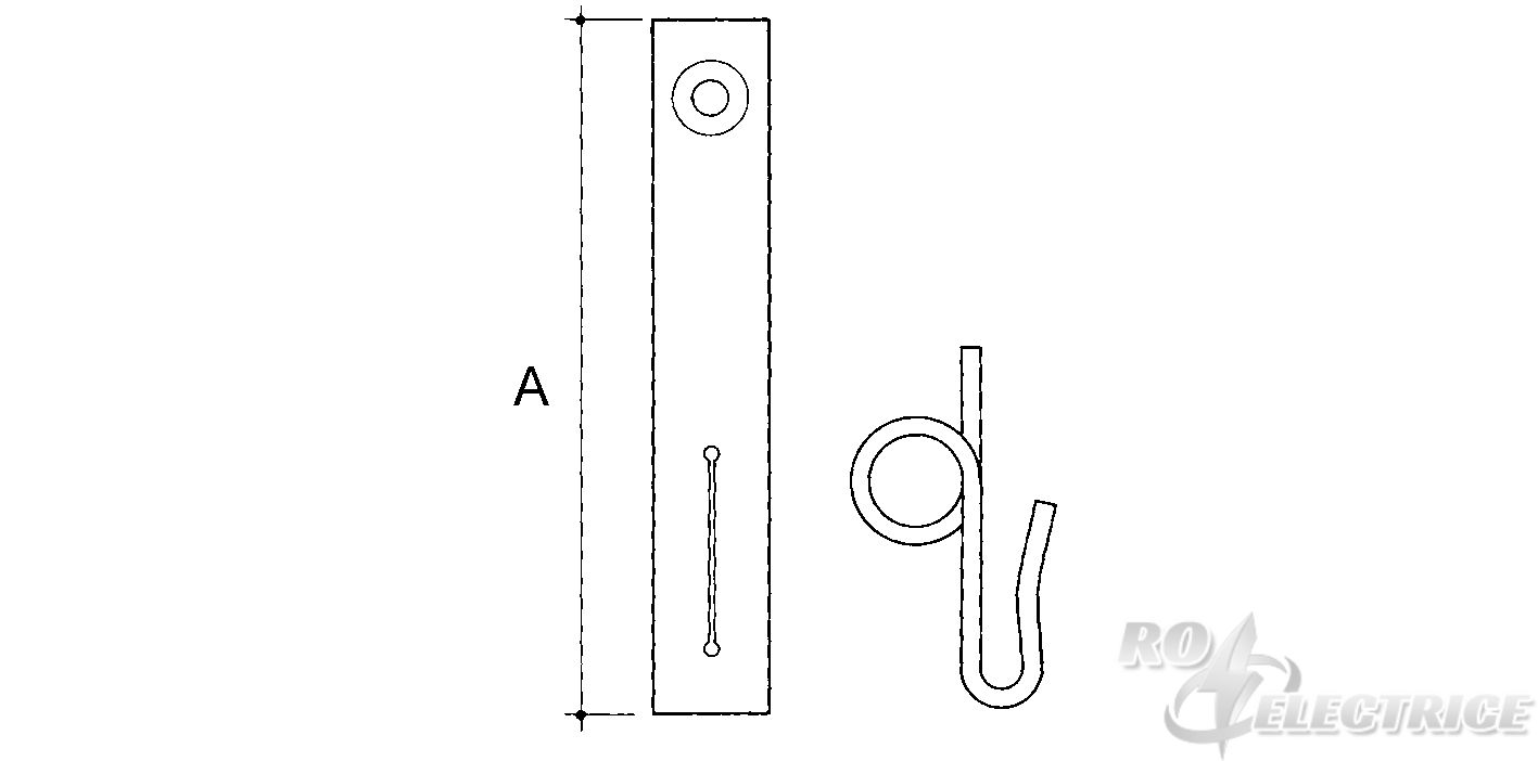 E-KLIPS, Drahthaken mit Rohrschlaufe aus Leder, Ø 5-32 mm, Eigenfarbe