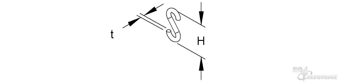 E-KLIPS, S-Haken, t=4 mm, Edelstahl, Werkstoff-Nr.: 1.4401, 1.4404