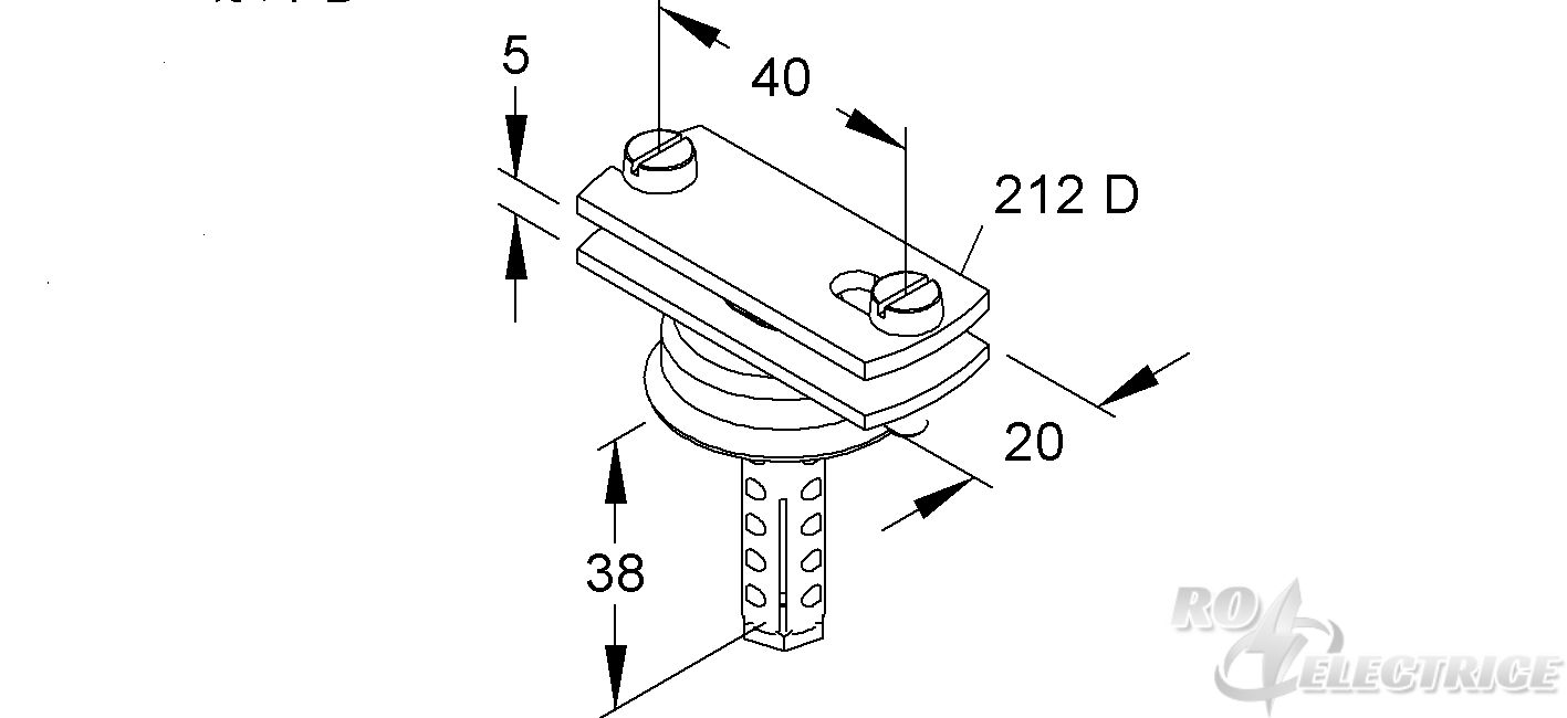 Bandeisen Abstandschelle, mit Topfscheibe und Dübel 38 mm, Stahl, feuerverzinkt DIN EN ISO 1461 (kräftige Ausführung)