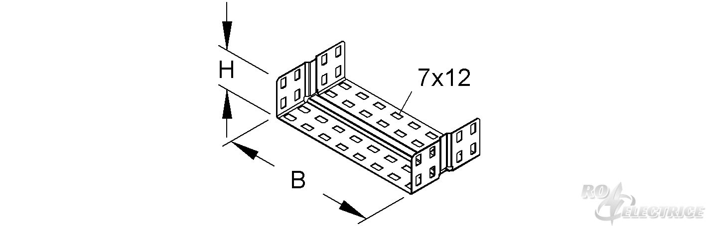 Stoßstellenverbinder, einstückig, U-förmig, 49x296 mm, Edelstahl, Werkstoff-Nr.: 1.4301, 1.4303, inkl. Zubehör