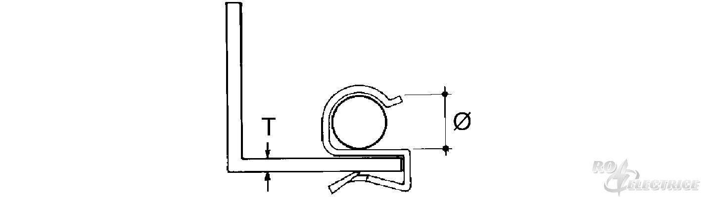 E-KLIPS, Flanschkabelschelle, Ø 20-24 mm, t=8-12 mm, Stahl, mechanisch verzinkt/passiviert
