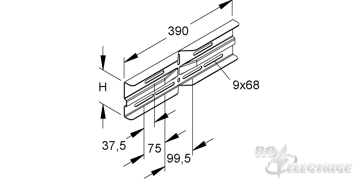 Winkelverbinder, horizontal, 106,5x390 mm, Stahl, feuerverzinkt DIN EN ISO 1461, inkl. Zubehör