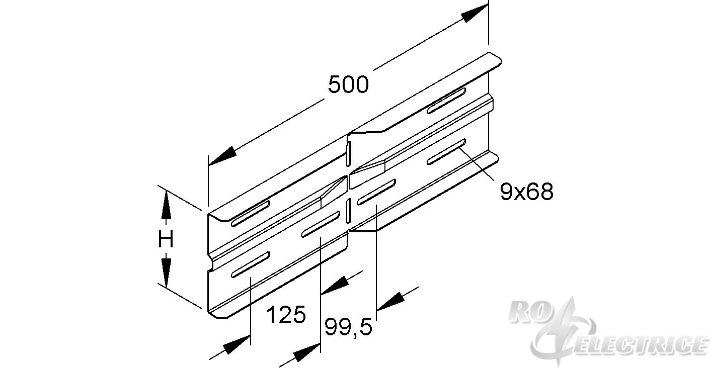 Winkelverbinder, horizontal, 151,5x500 mm, Stahl, feuerverzinkt DIN EN ISO 1461, inkl. Zubehör