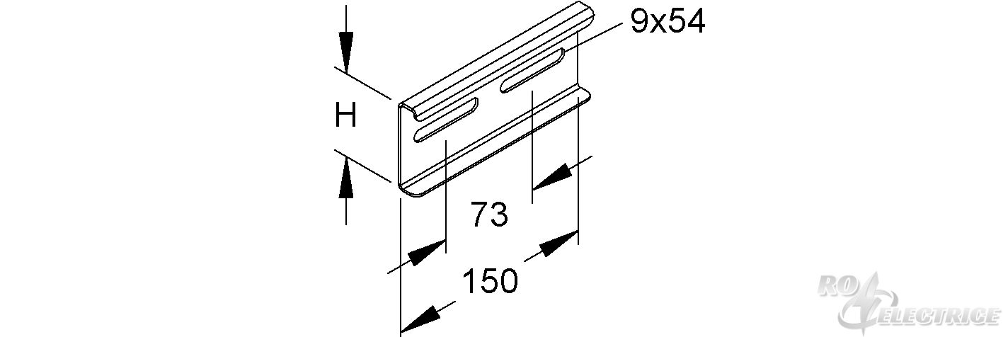 Stoßstellenverbinder für KL, Höhe 60 mm, Stahl, feuerverzinkt DIN EN ISO 1461, inkl. Zubehör