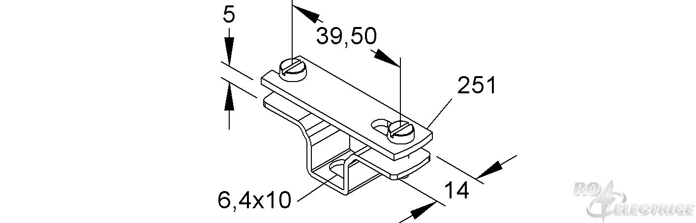 Bandeisen Abstandschelle, mit Befestigungsloch-Ø 6,4x10 mm, Stahl, feuerverzinkt DIN EN ISO 1461