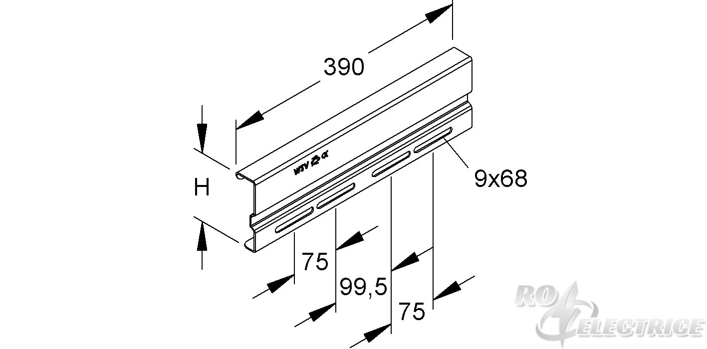 Stoßstellenverbinder, 106,5x390 mm, Stahl, bandverzinkt DIN EN 10346, inkl. Zubehör