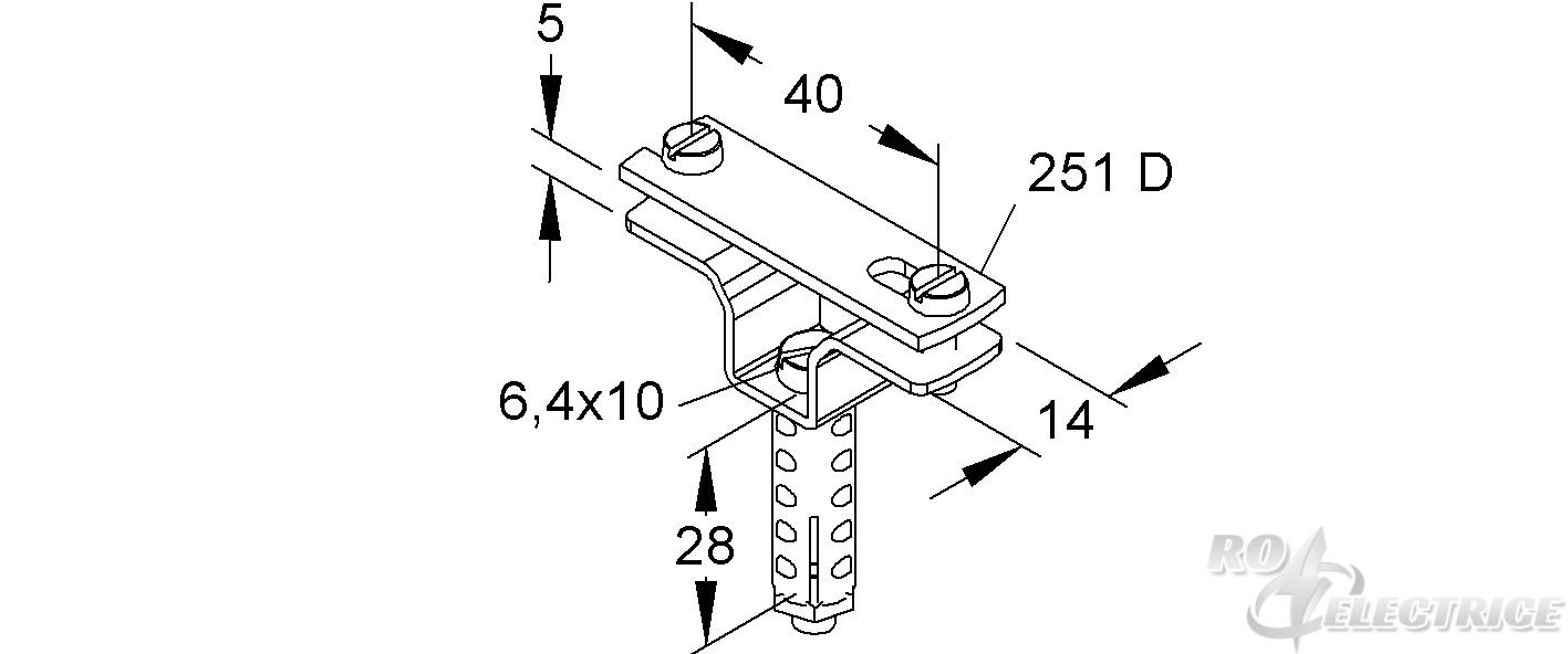 Bandeisen Abstandschelle, mit Dübel für Befestigungsloch-Ø 6,4x10 mm, Stahl, feuerverzinkt DIN EN ISO 1461