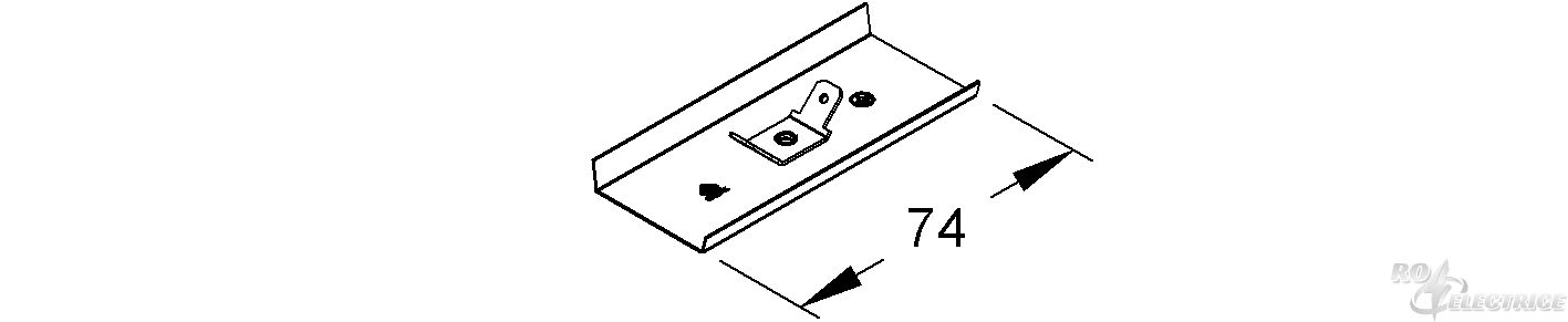 Stoßstellenverbinder mit Flachstecker, für Höhe 16 mm, Breite 16 mm, Messing