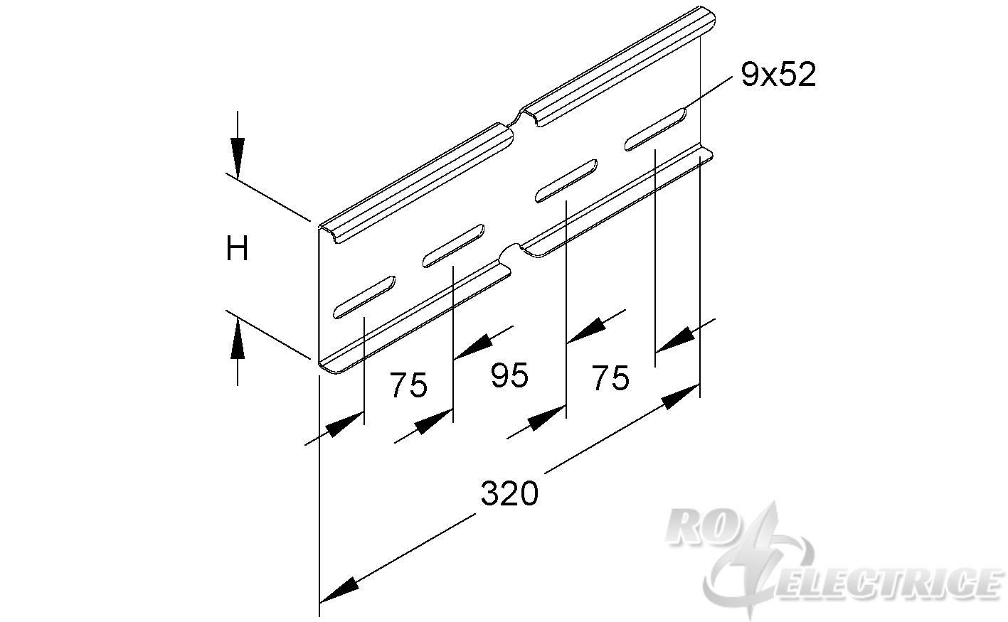 Winkelverbinder für KL, horizontal, Höhe 100 mm, Stahl, bandverzinkt DIN EN 10346, inkl. Zubehör