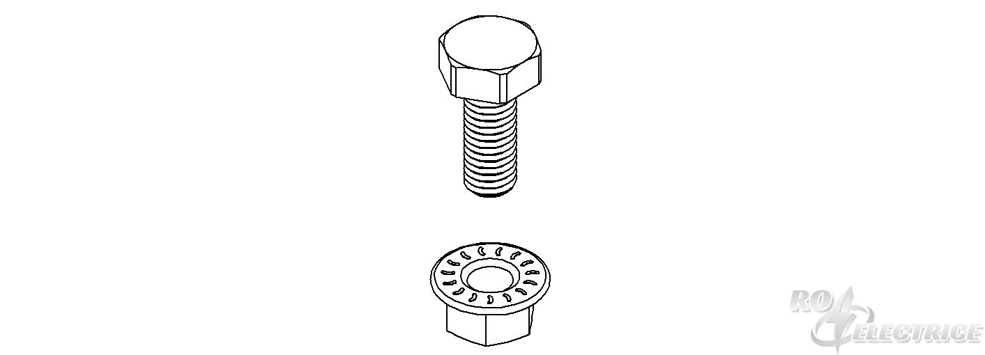 Sechskantschraube M8 nach DIN EN ISO 4017, Länge 16 mm, Stahl, feuerverzinkt DIN EN ISO 1461/10684, inkl. Flanschmutter