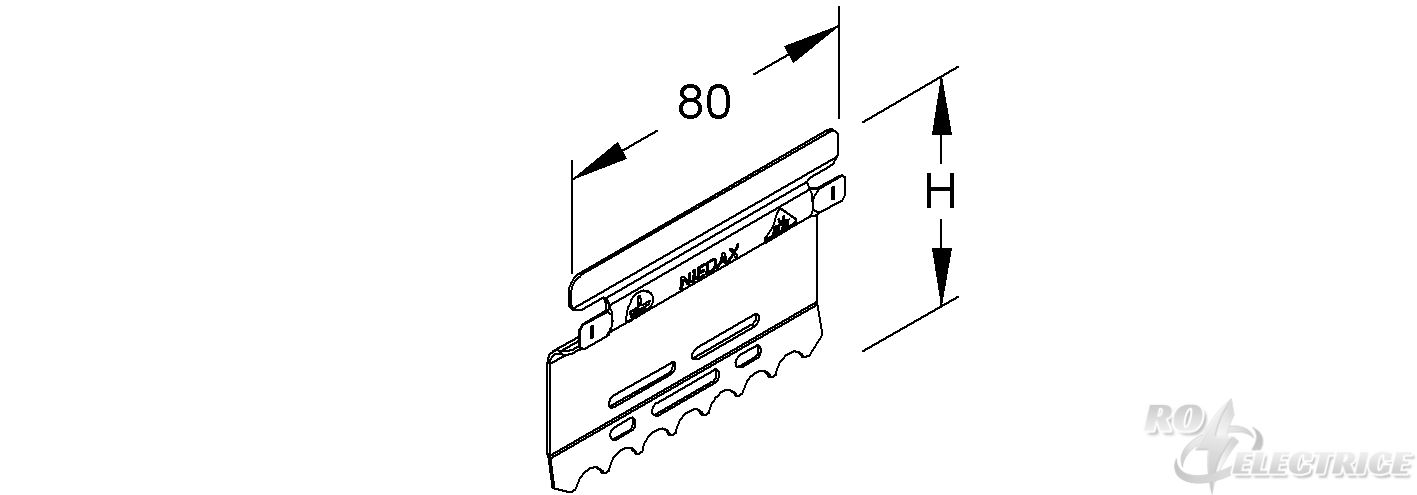 Stoßstellenverbinder mit Flachstecker, für Höhe 40 mm, Stahl, bandverzinkt DIN EN 10346