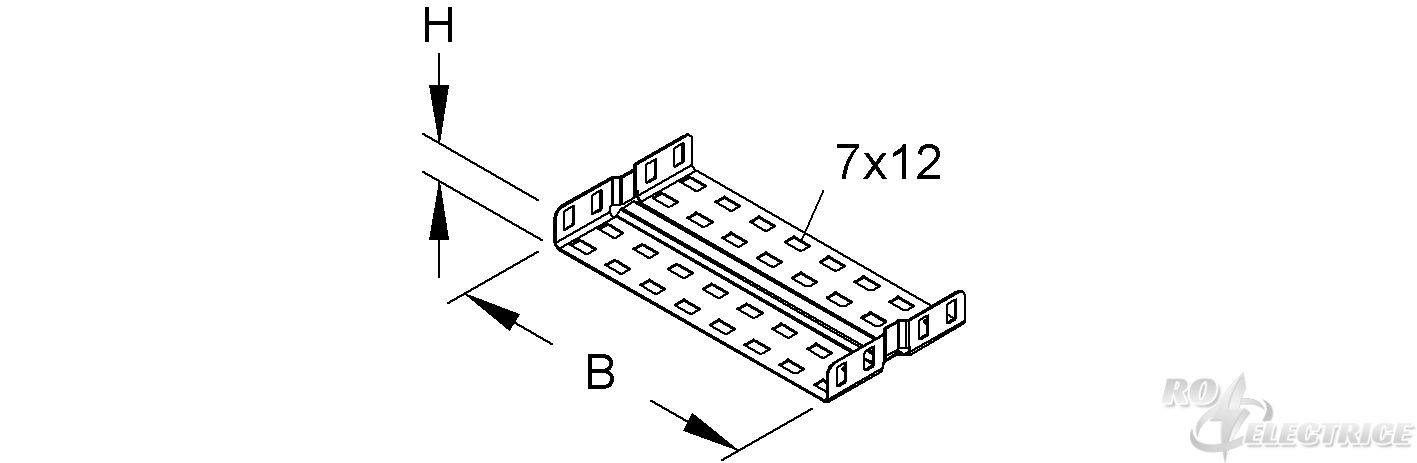 Stoßstellenverbinder, einstückig, U-förmig, 24x397 mm, Stahl, bandverzinkt DIN EN 10346, inkl. Zubehör