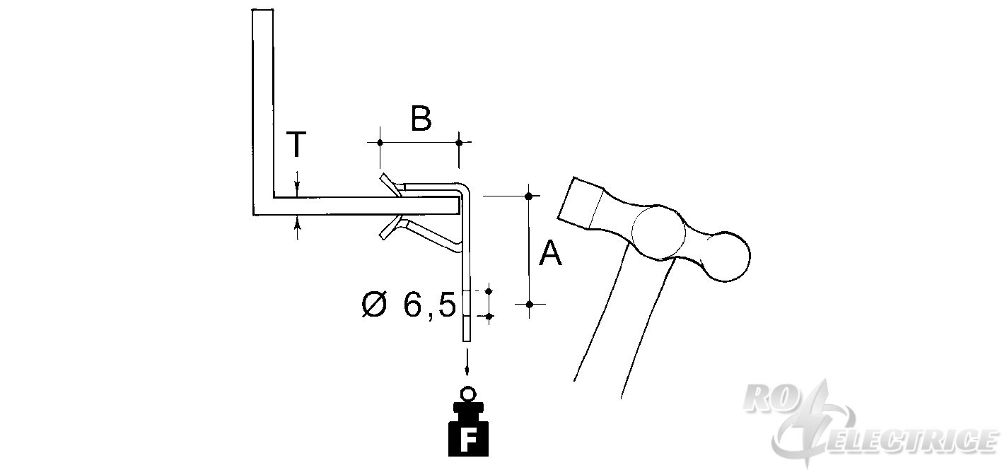 E-KLIPS, Flanschkralle, t=1,5-3 mm, Form A, Stahl, mechanisch verzinkt/passiviert