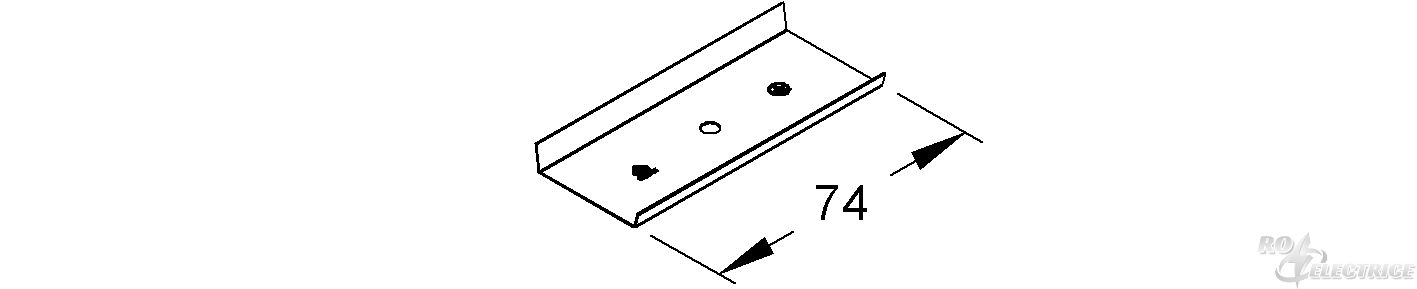 Stoßstellenverbinder, für Höhe 16 mm, Breite 16 mm, Messing