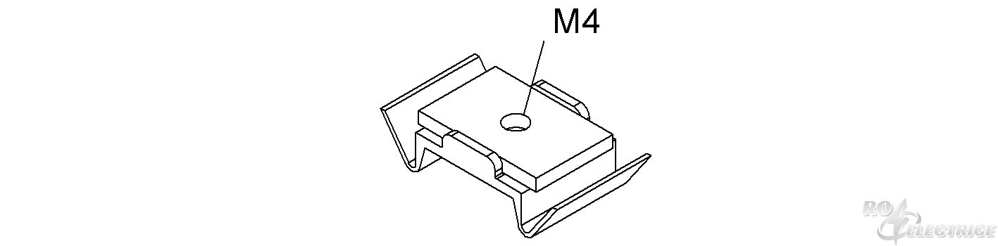 Gleitmutter m. Kunststoff-Klemmfeder, Gewinde M4, für Schlitzw. 11,2mm, Stahl, galvanisch verzinkt DIN EN ISO 2081/4042,