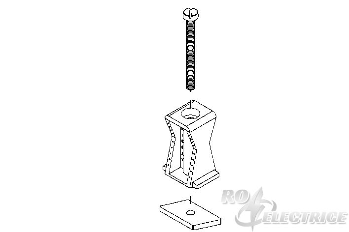 Reihenschelle, für Leitungs-Ø 13-38 mm, für Schlitzweite 16-17 mm, Kunststoff, Polystyrol