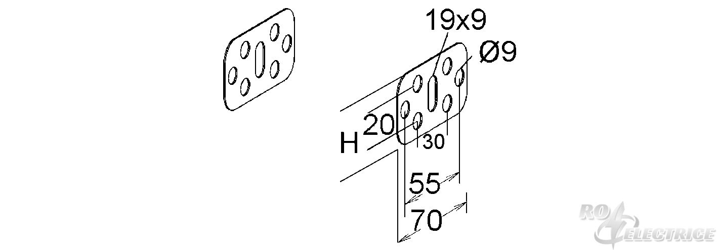 Stoßstellenverbinder, horizontal, Höhe 38, Edelstahl, Werkstoff-Nr.: 1.4401, 1.4404