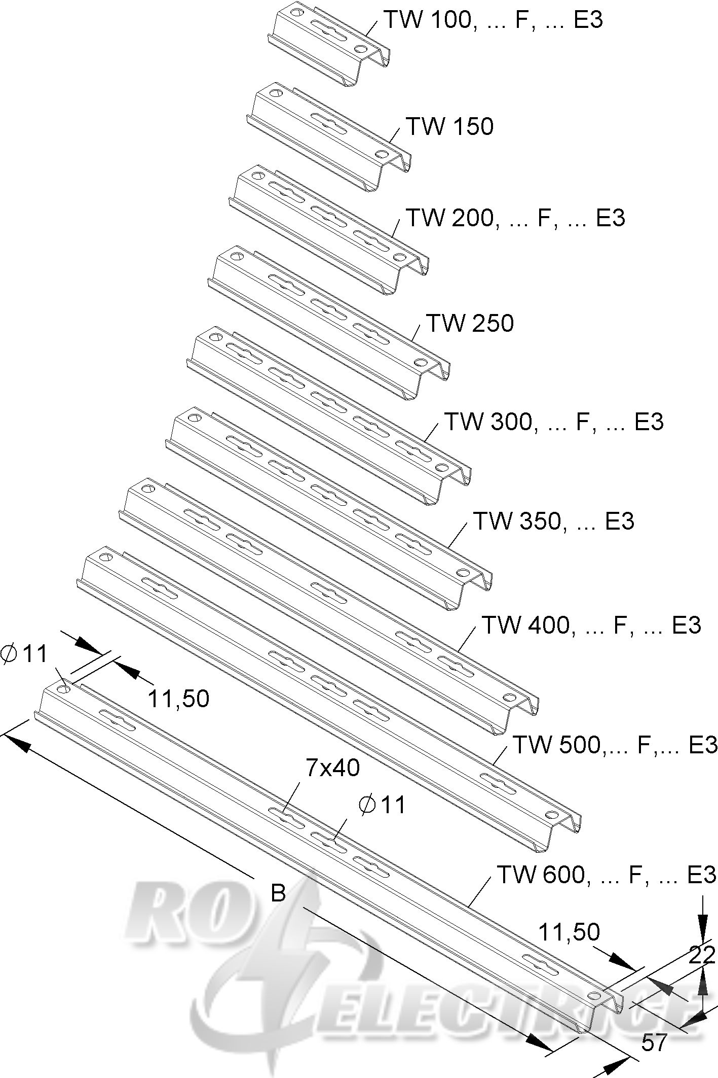Tragwinkel, Breite 98 mm, Stahl, feuerverzinkt DIN EN ISO 1461, inkl. Zubehör