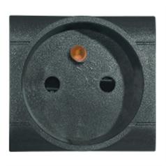 SOCKET FRENCH 2P+E 16A ANTHRACITE