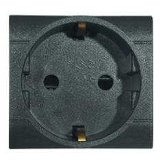 SOCKET GERMAN SHUTTERED 2P+E 16A ANTHRACITE