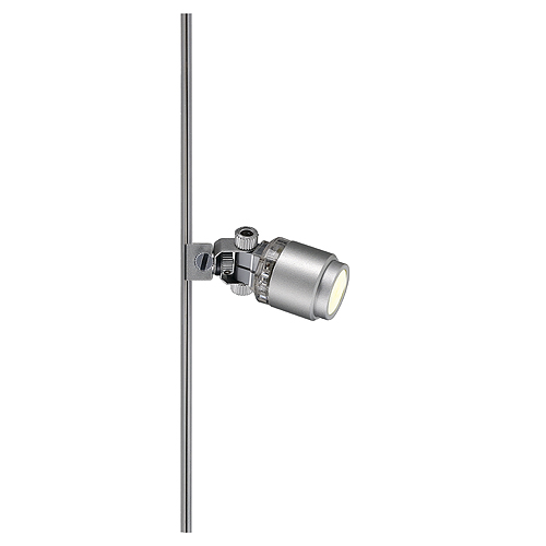 POWER-LED spot pt GLU-TRAX, alb cald LED, argintiu,