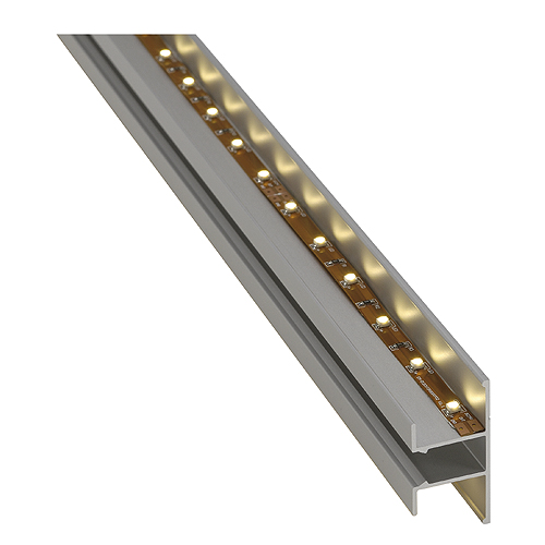 LED profil pe perete, sus/jos, aluminiu anodizat, 2m