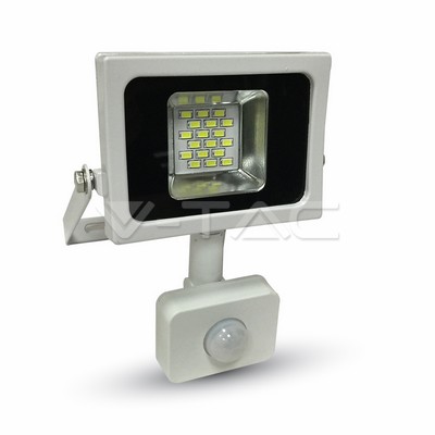 Proiector LED 10W cu senzor, alb, 4500K, 800lm, IP44