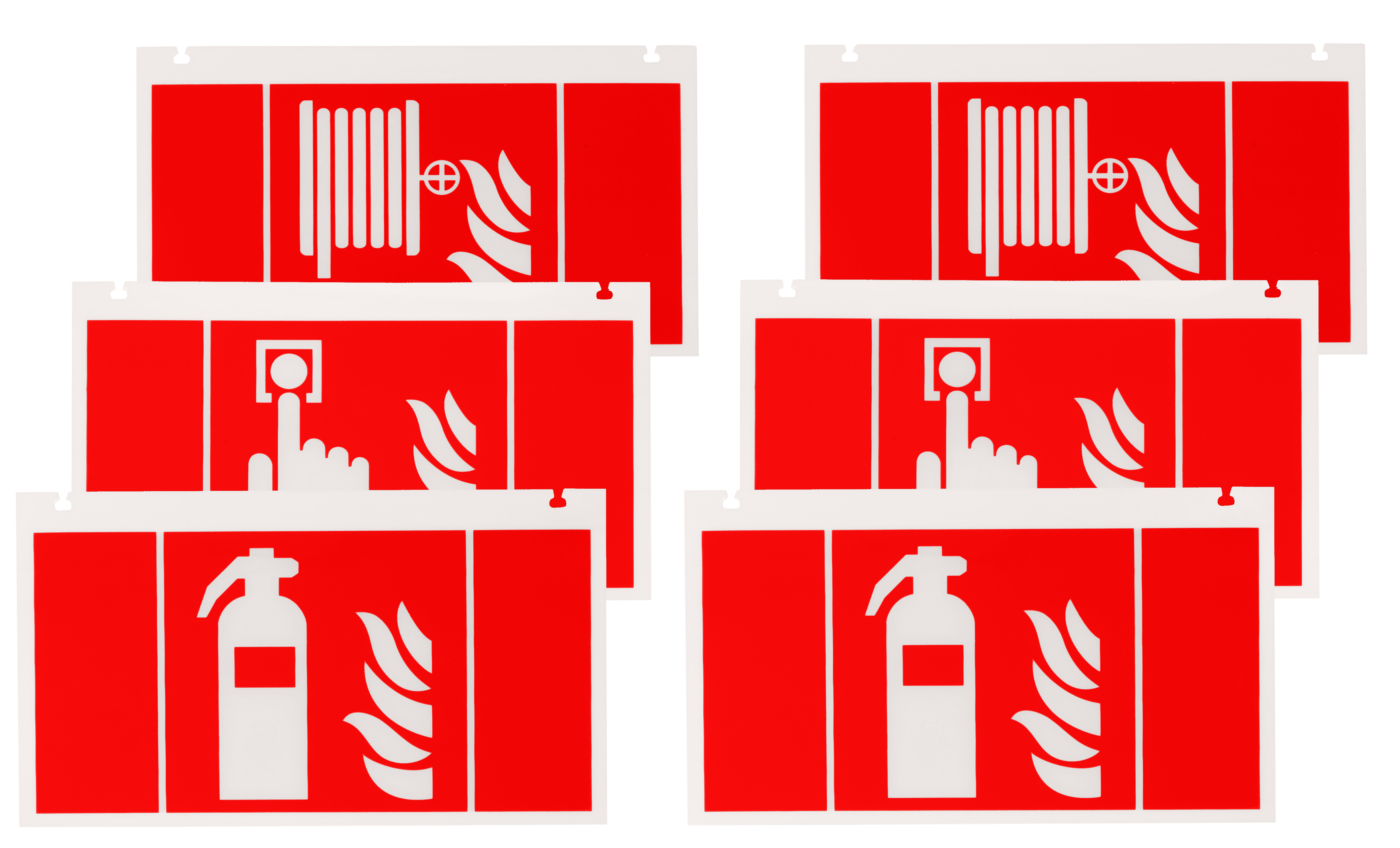 Pictograph set (3x2 pcs.) "fire protection" for NLKSC..