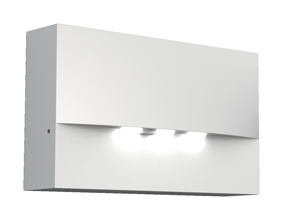 Emergency luminaire WAF white 3x1W ERT-LED 3h 230V AC