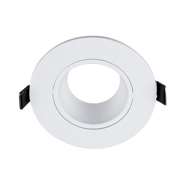 Round, plastic downlight white 93x93