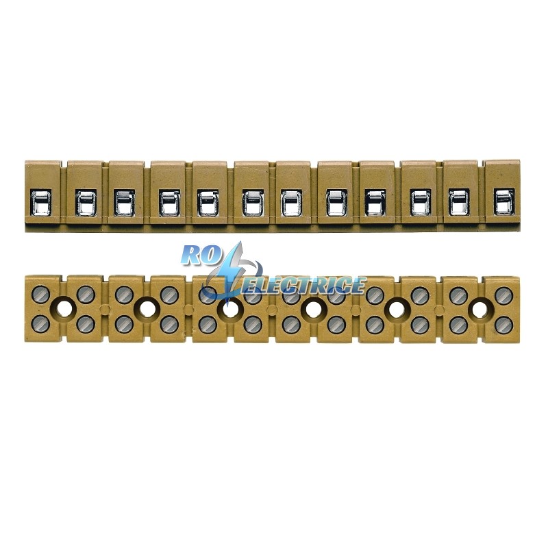 MK 3/12; Multipin terminal strip, Single- and multi-pole terminal strip, Rated cross-section: 2.5 mm?, Screw connection, Direct mounting