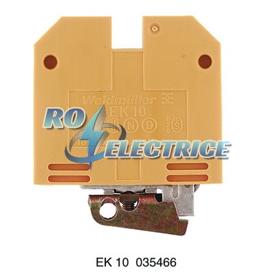 EK 10; SAK Series, PE terminal, Rated cross-section: 10 mm?, Screw connection, PA 66, green / yellow, 