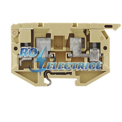 ASK 1/15; SAK Series, Fuse terminal, Rated cross-section: 4 mm?, Screw connection, PA 66, Beige, Direct mounting, TS 15
