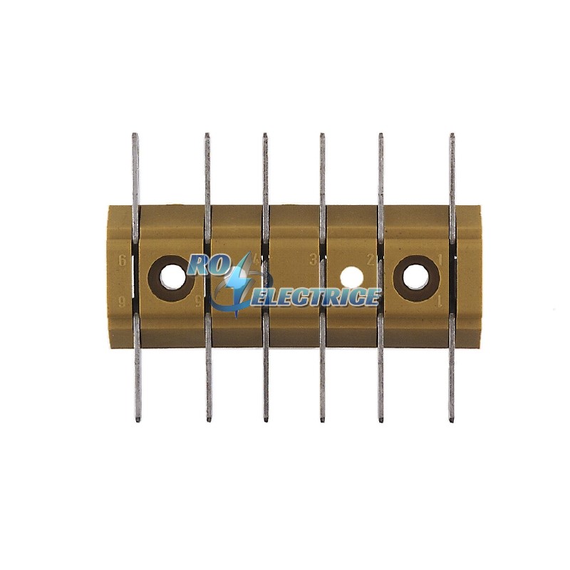 MF 1/6 2X6.3/2.8; Multipin terminal strip, Single- and multi-pole terminal strip, Rated cross-section: 2.5 mm?, Flat-blade connection, Direct mou