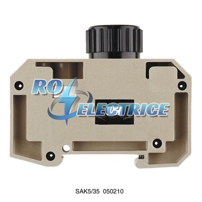 SAKS 5/35 DB; SAK Series, Fuse terminal, Rated cross-section: 10 mm?, Screw connection, KrG, Dark Beige, Direct mounting, TS 35