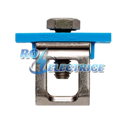 ZB 35K BL M6X16; Accessories, Clamping yoke for busbar, Rated cross-section: Clamping yoke, PA, Blue, Busbar