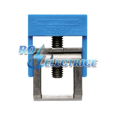 ZB 16K BL; Accessories, Clamping yoke for busbar, Rated cross-section: Clamping yoke, PA, Blue, Busbar
