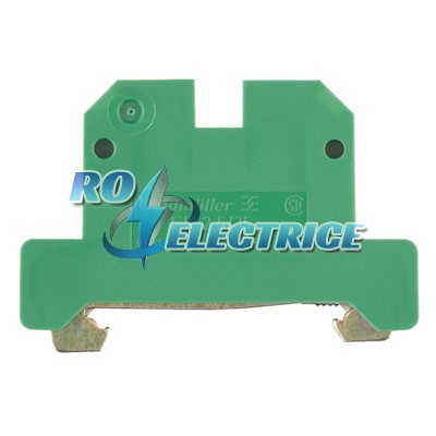 EK 2.5/35; SAK Series, PE terminal, Rated cross-section: 2.5 mm?, Screw connection, PA 66, green / yellow, Direct mounting