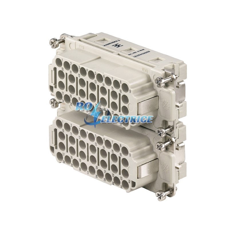 HDC HEE 32 FC 33-64; HDC insert, Female, 500 V, 16 A, No. of poles: 32, Crimp connection, Size: 6