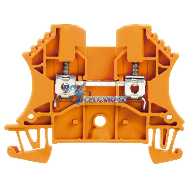 WDU 2.5 OR; W-Series, Feed-through terminal, Rated cross-section: 2.5 mm?, Screw connection, Direct mounting