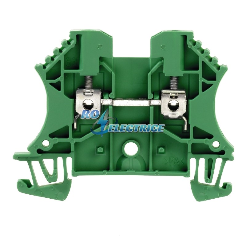 WDU 2.5 GN; W-Series, Feed-through terminal, Rated cross-section: 2.5 mm?, Screw connection, Direct mounting