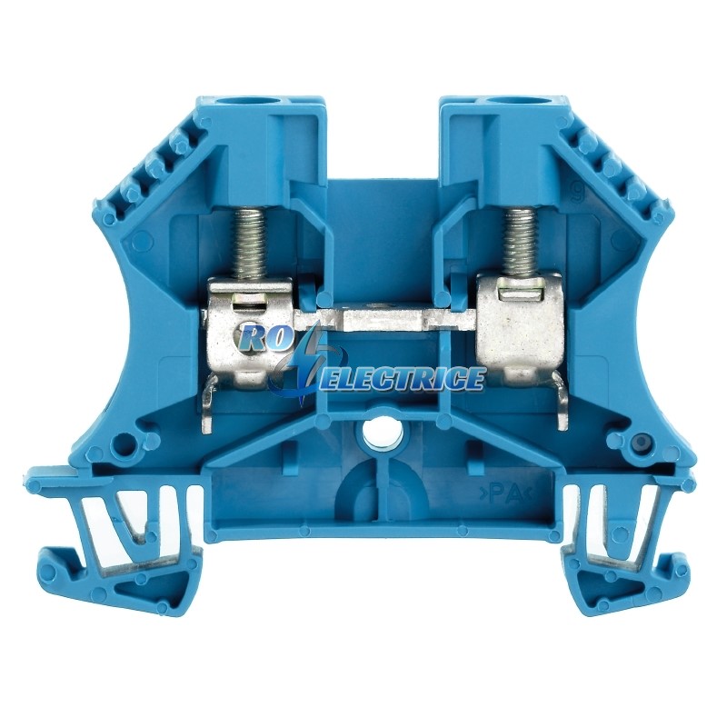 WDU 6 BL; W-Series, Feed-through terminal, Rated cross-section: 6 mm?, Screw connection, Direct mounting
