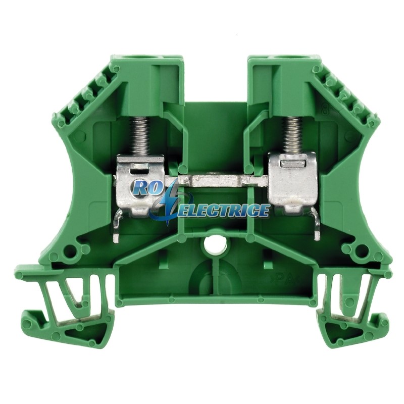 WDU 6 GN; W-Series, Feed-through terminal, Rated cross-section: 6 mm?, Screw connection, Direct mounting