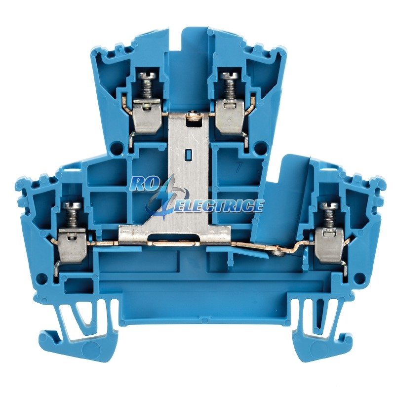 WDK 2.5V BL; W-Series, Feed-through terminal, Double-tier terminal, Rated cross-section: Screw connection, Direct mounting