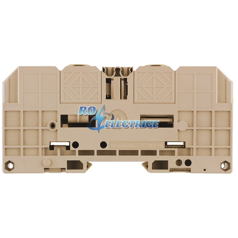 WFF 70; W-series terminal with clamping yoke connection, Feed-through terminal, Rated cross-section: 70 mm?, Threaded stud connection, 