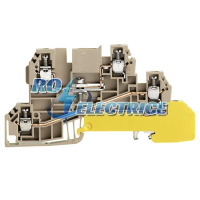 WDL 2.5/TR/DU/PE; W-Series, Distributor terminal block with WQV, Rated cross-section: 2.5 mm?, Screw connection, Direct mounting